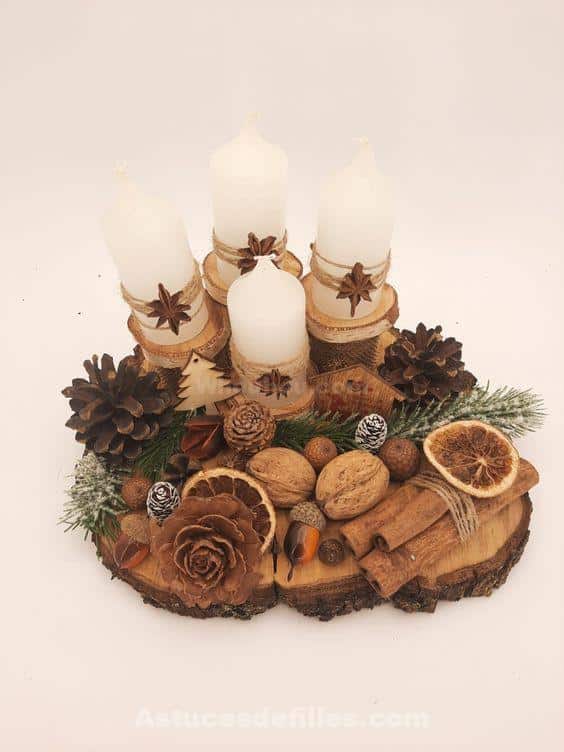 30 Centres de tables de Noël DIY en bois à recréer pendant les vacances 19 30 Centres de tables de Noël DIY en bois à recréer pendant les vacances 19