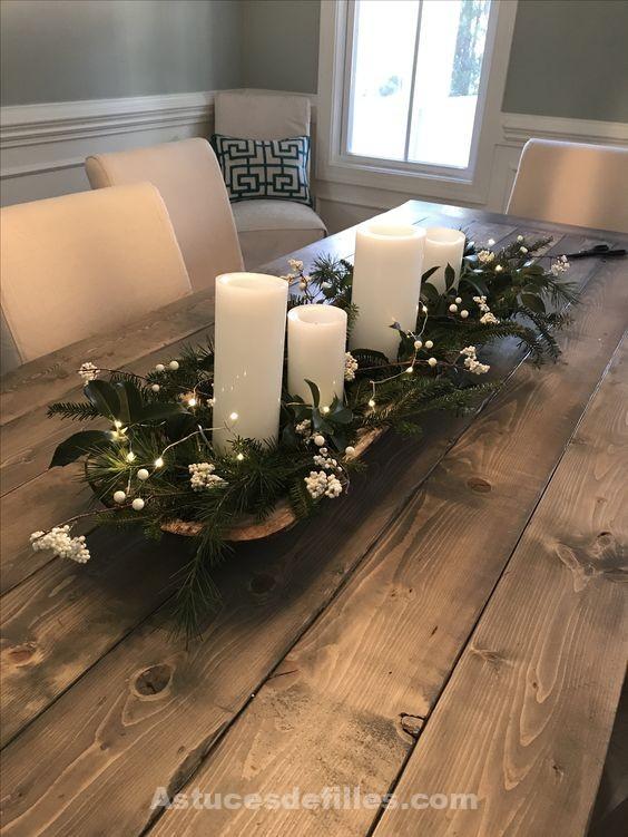 15 Centres de table de Noël avec des bougies 1