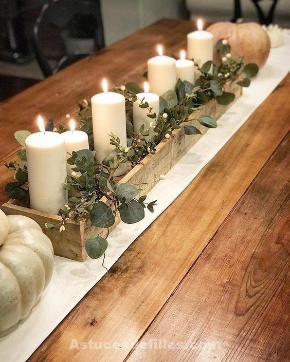 15 Centres de table de Noël avec des bougies 5