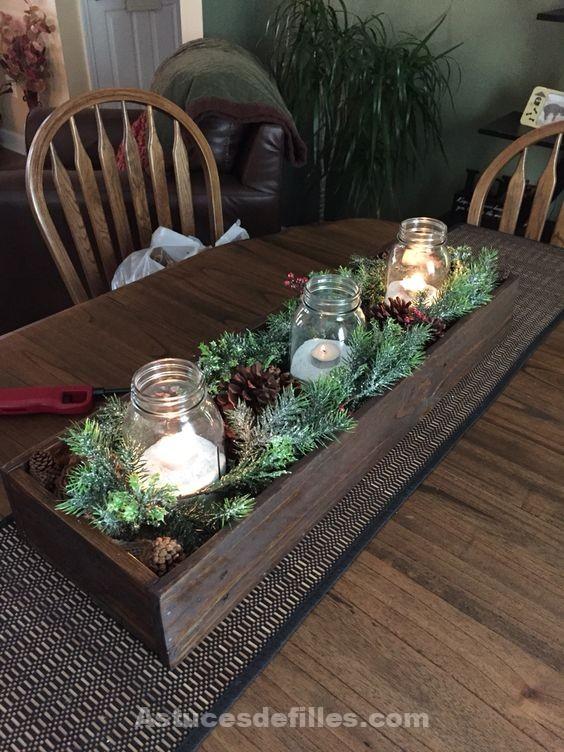 15 Centres de table de Noël avec des bougies 11