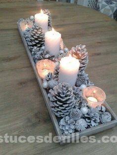 15 Centres de table de Noël avec des bougies 12