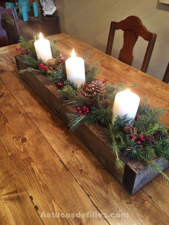 15 Centres de table de Noël avec des bougies 13