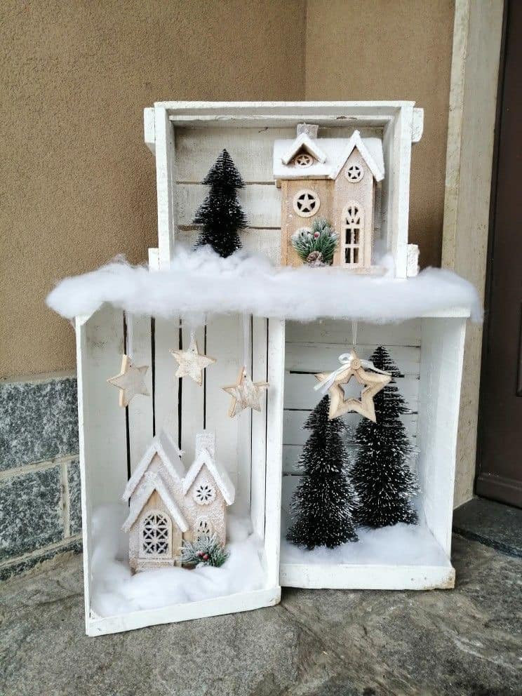 23 idées de crèches de Noël avec des boîtes en bois 6
