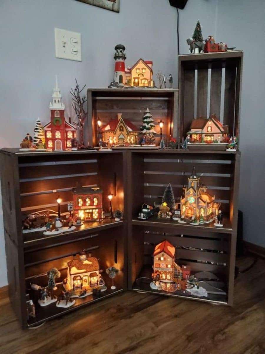 23 idées de crèches de Noël avec des boîtes en bois 10