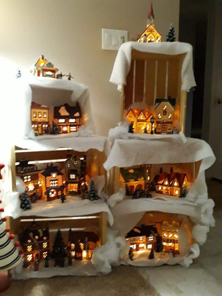 23 idées de crèches de Noël avec des boîtes en bois 11