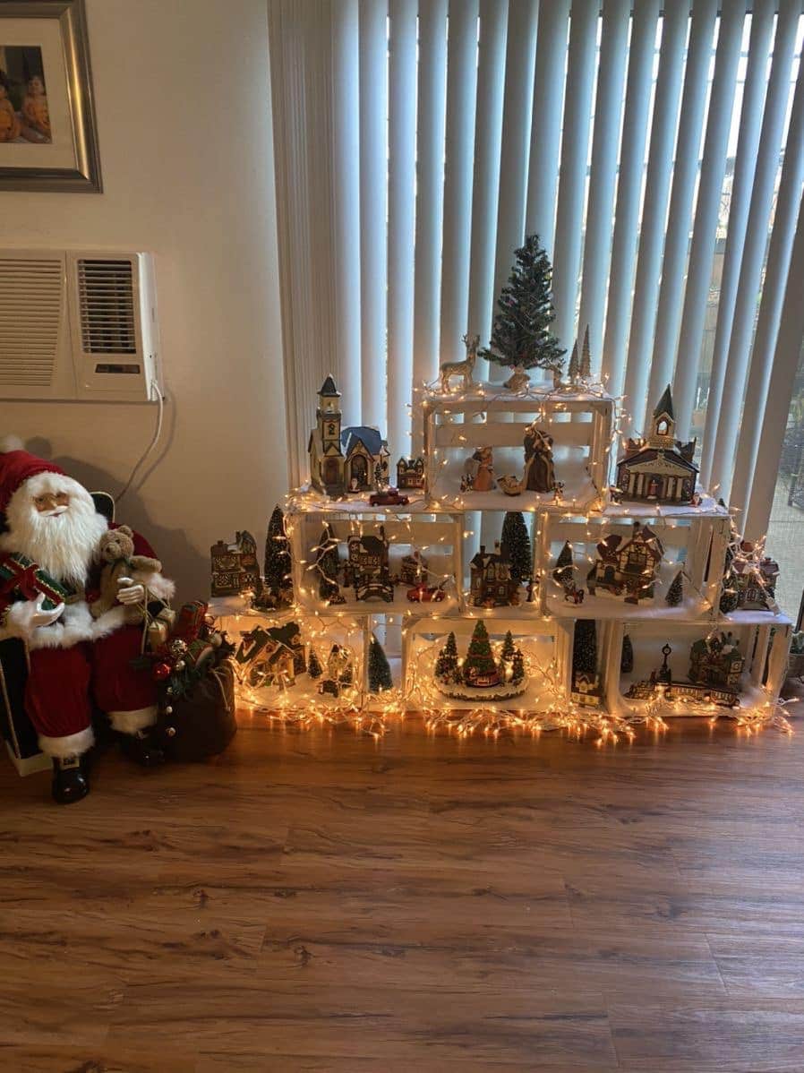 23 idées de crèches de Noël avec des boîtes en bois 18