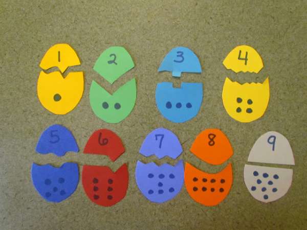 19 activités amusantes pour faire aimer les maths à vos enfants 10 Puzzles œufs pour reconnaître les nombres et les couleurs