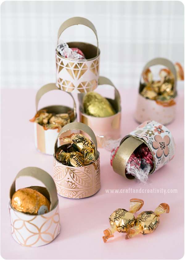 17 Idées Cadeaux DIY uniques pour une Pâques Mémorable : Découvrez des Créations Adorables à Offrir 2 Mini paniers de friandises