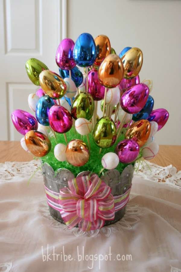 17 Idées Cadeaux DIY uniques pour une Pâques Mémorable : Découvrez des Créations Adorables à Offrir 7 Bouquet d'œufs de Pâques