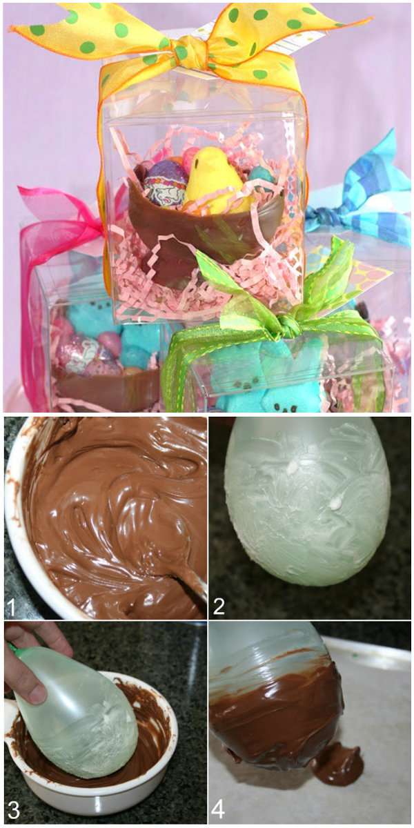 17 Idées Cadeaux DIY uniques pour une Pâques Mémorable : Découvrez des Créations Adorables à Offrir 8 Bol de chocolat de Pâques