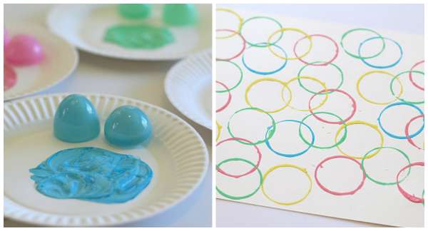 Pâques ludiques et pédagogiques : 18 idées d’activités pour vos enfants 6 Activité de peinture avec des œufs en plastique