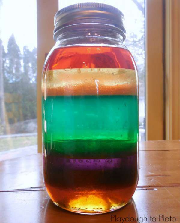 Pâques ludiques et pédagogiques : 18 idées d’activités pour vos enfants 12 Arc-en-ciel dans un bocal