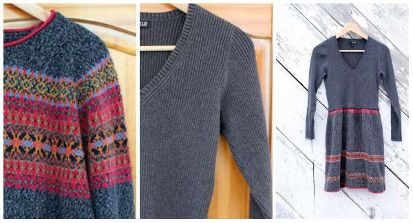 18 idées géniales pour recycler les vieux vêtements 4 Transformer deux pulls en robe