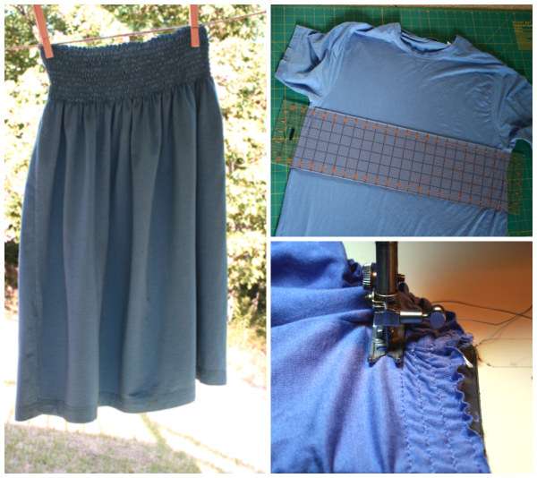 18 idées géniales pour recycler les vieux vêtements 7 Transformer un t-shirt en jupe