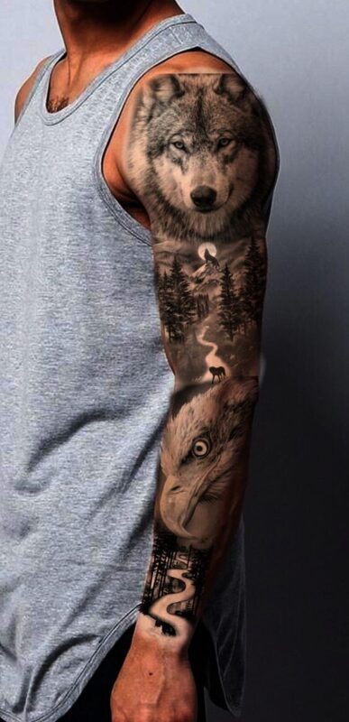 Tatouage loup : Nos 27 Plus Beaux Modèles & Leurs Significations 24 Tatouage loup : Nos 27 Plus Beaux Modèles & Leurs Significations 24