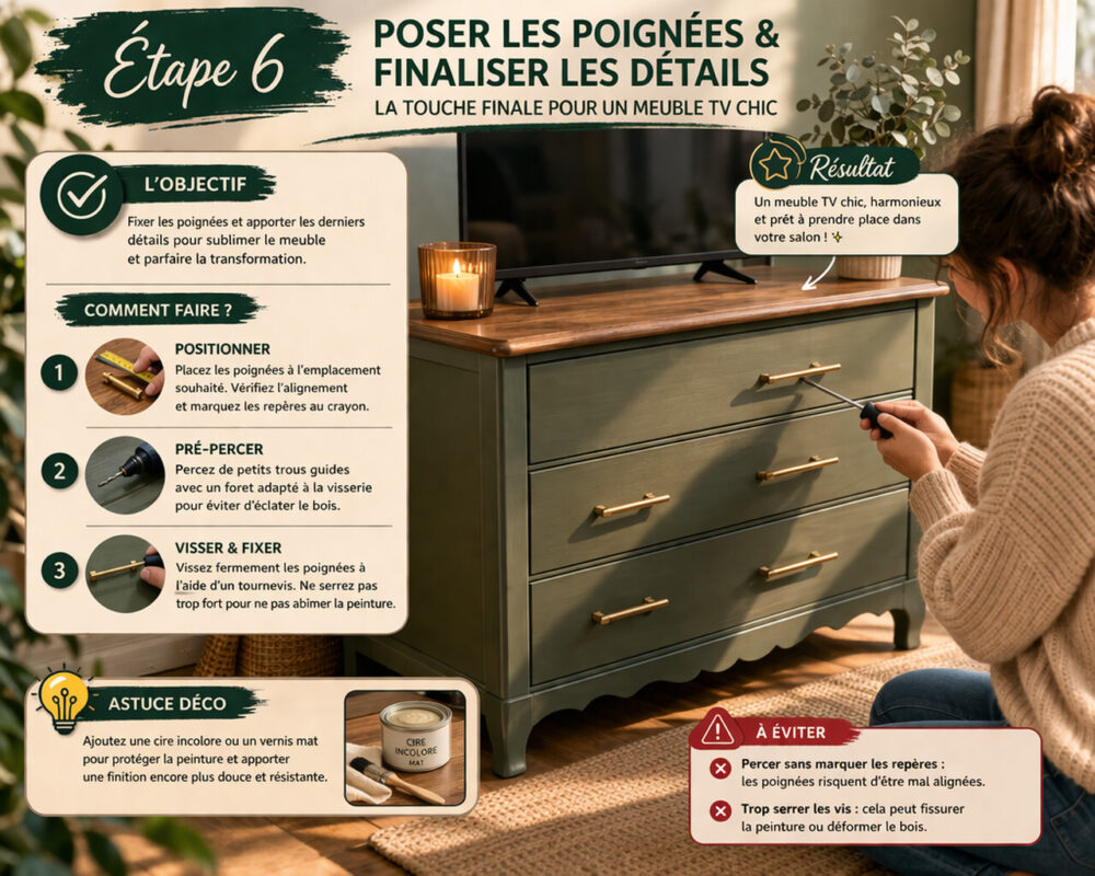 Les 10 &eacute;tapes pour transformer une vieille commode en meuble TV chic 🪵📺 7