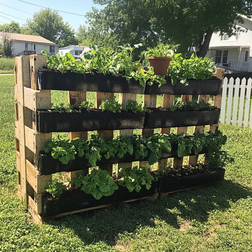 19 Id&eacute;es de jardin en palette &agrave; faire soi m&ecirc;me 12