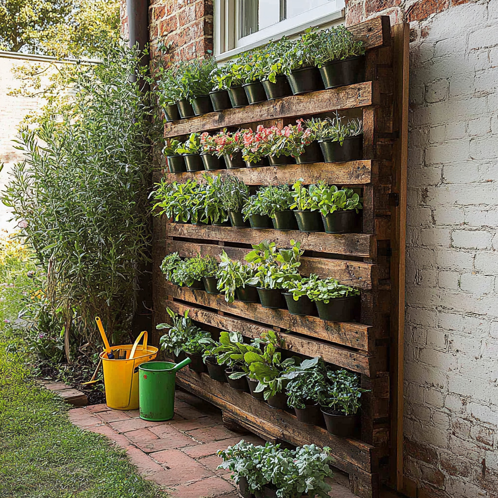 19 Id&eacute;es de jardin en palette &agrave; faire soi m&ecirc;me 8