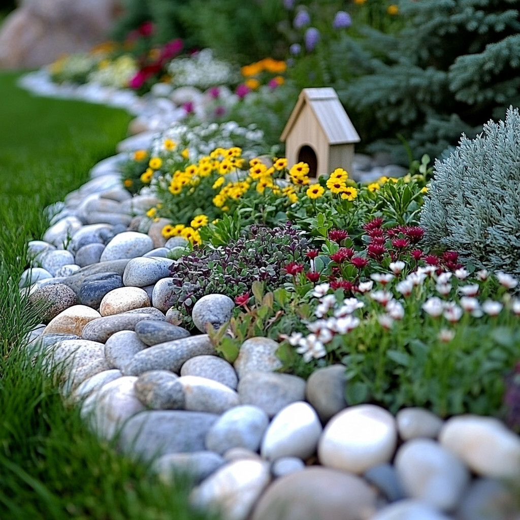 30 fa&ccedil;ons d'am&eacute;nager votre jardin avec des galets 12