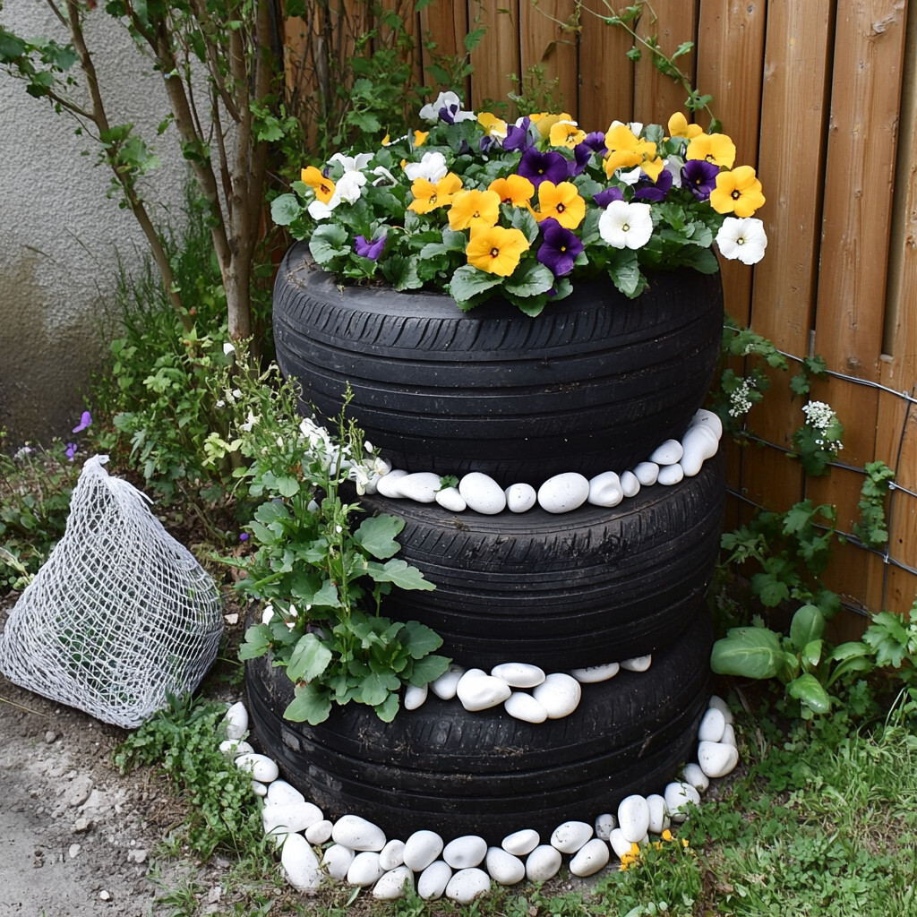 28 Id&eacute;es &agrave; faire soi-m&ecirc;me avec des pneus recycl&eacute;s 13