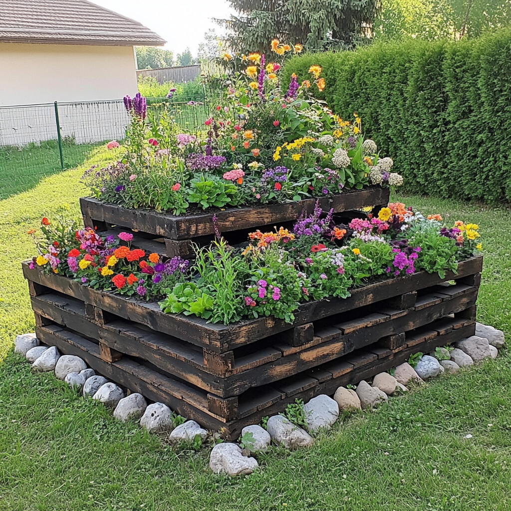 19 Id&eacute;es de jardin en palette &agrave; faire soi m&ecirc;me 1