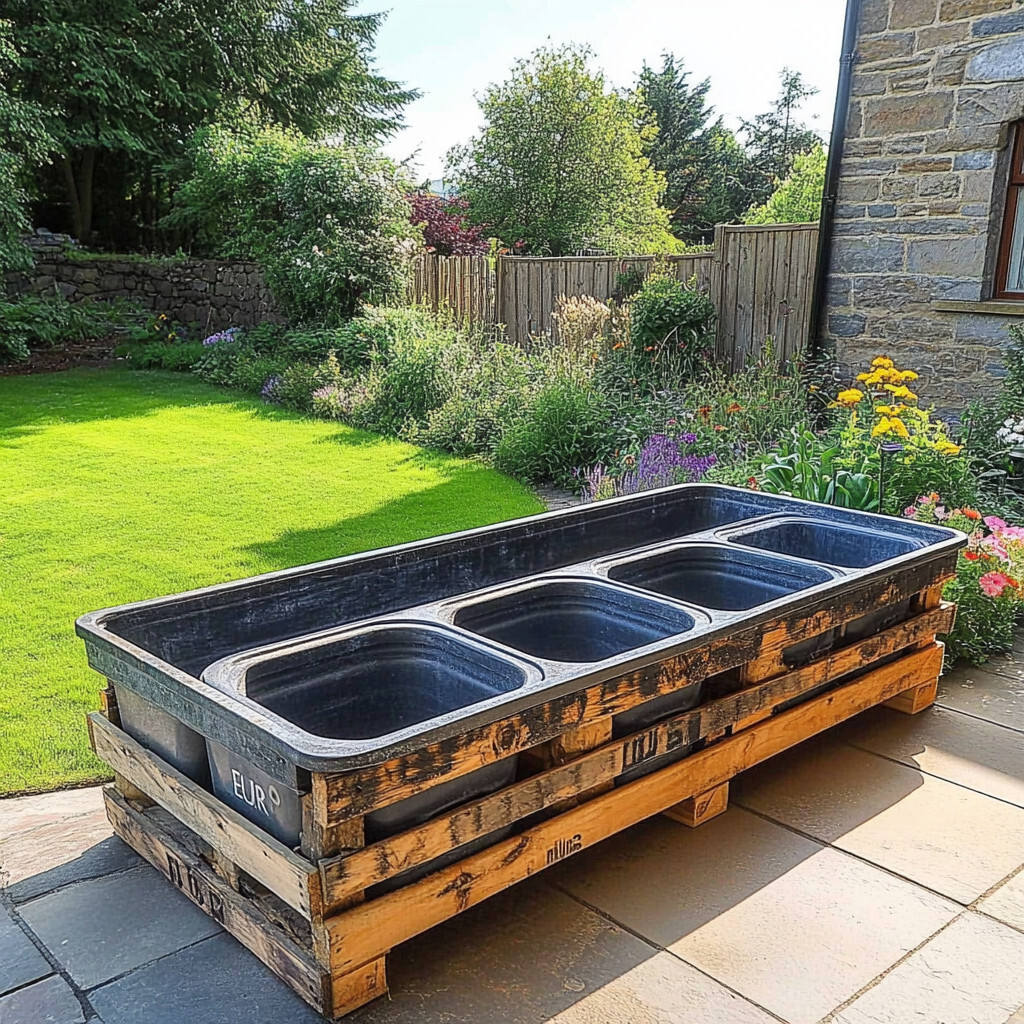 19 Id&eacute;es de jardin en palette &agrave; faire soi m&ecirc;me 7