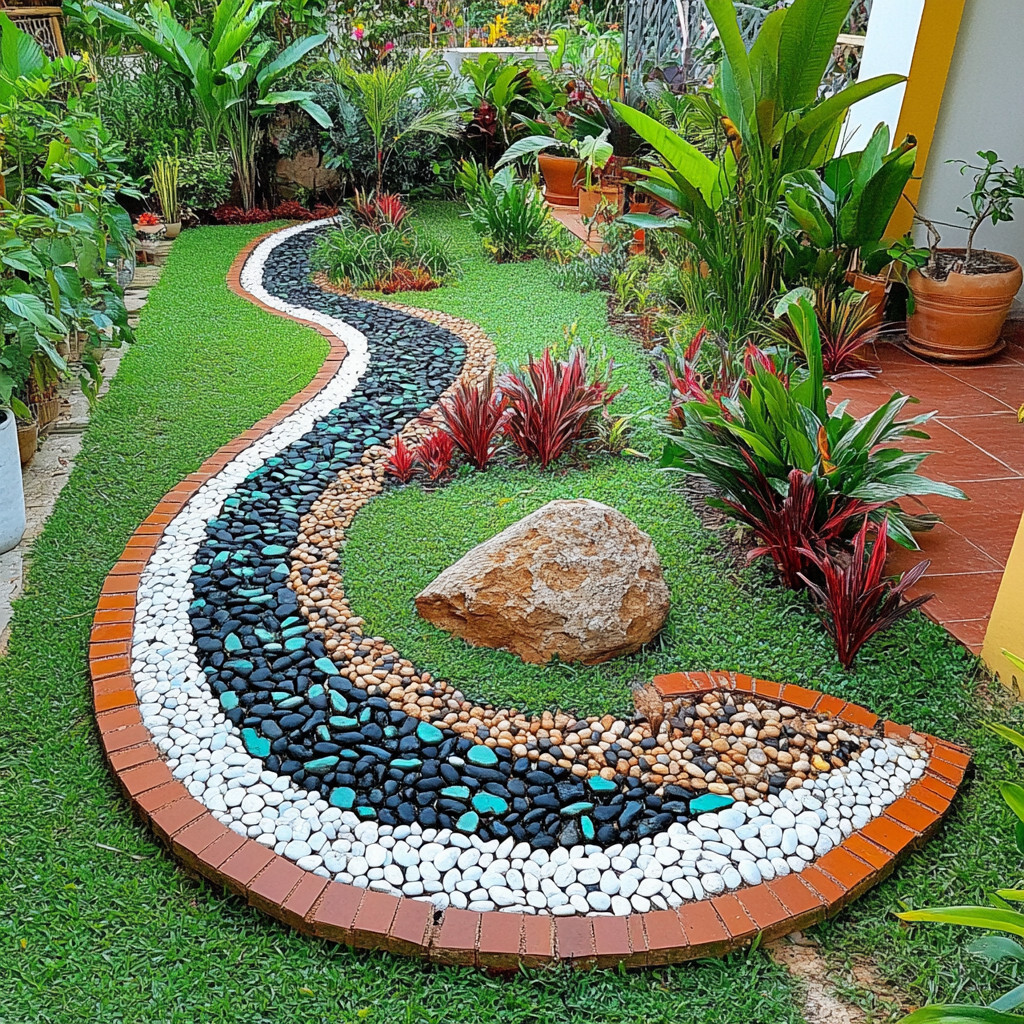 30 fa&ccedil;ons d'am&eacute;nager votre jardin avec des galets 8