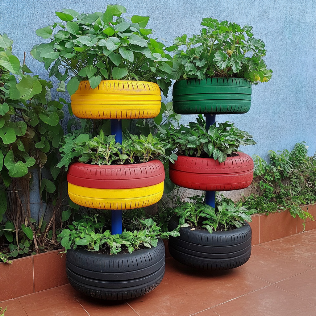 28 Id&eacute;es &agrave; faire soi-m&ecirc;me avec des pneus recycl&eacute;s 19
