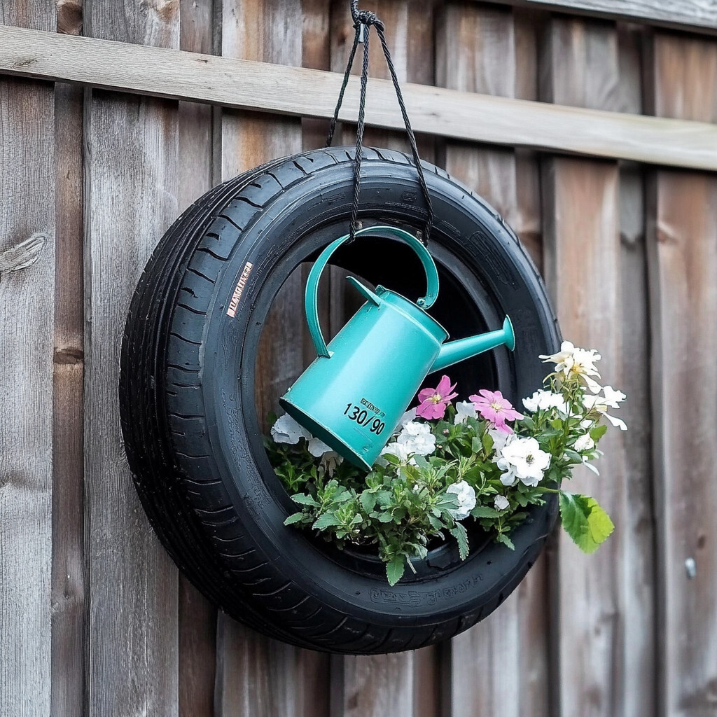 28 Id&eacute;es &agrave; faire soi-m&ecirc;me avec des pneus recycl&eacute;s 14